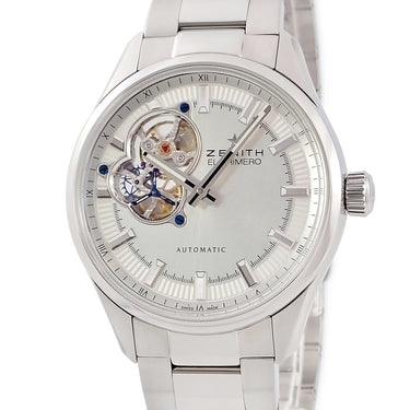 腕時計 ゼニス ZENITH エルプリメロ シノプシス 03.2170.4613/02.M2170 自動巻き メンズ OH済 オープンハート シルバー