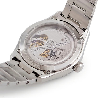 腕時計 ゼニス ZENITH エルプリメロ シノプシス 03.2170.4613/02.M2170 自動巻き メンズ OH済 オープンハート シルバー