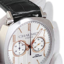腕時計 ショーメ CHAUMET ダンディ XL クロノグラフ W11790-30V 自動巻き メンズ OH済 K18PG×SS コンビ シルバー スモールセコンド