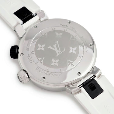 腕時計 ルイヴィトン LOUIS VUITTON タンブール ストリート ダイバー パシフィックホワイト QA124Z クオーツ メンズ スモールセコンド