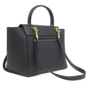 セリーヌ Celine ベルトバッグ ミニ ブラック レザー 2WAYバッグ ゴールド金具 ハンドバッグ ショルダーバッグ 黒