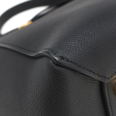セリーヌ Celine ベルトバッグ ミニ ブラック レザー 2WAYバッグ ゴールド金具 ハンドバッグ ショルダーバッグ 黒