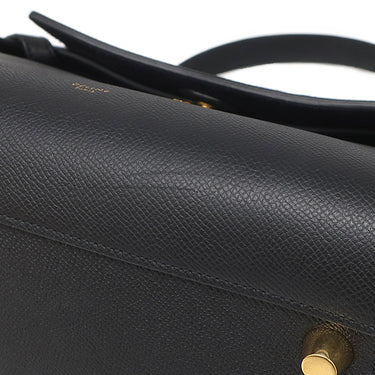 セリーヌ Celine ベルトバッグ ミニ ブラック レザー 2WAYバッグ ゴールド金具 ハンドバッグ ショルダーバッグ 黒