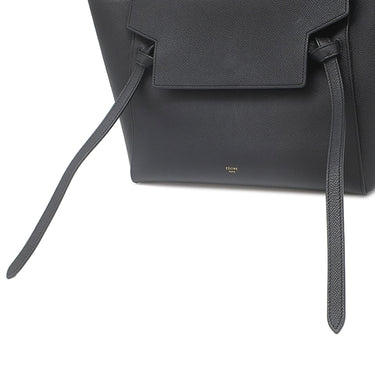 セリーヌ Celine ベルトバッグ ミニ ブラック レザー 2WAYバッグ ゴールド金具 ハンドバッグ ショルダーバッグ 黒