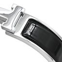 エルメス HERMES クリックH PM ブラック×シルバー GP エナメル ブレスレット シルバー金具 Hブレス クリッククラック