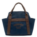 エルメス HERMES サックドパンサージュ グルーム ネイビー×オレンジ キャンバス トワルシェブロン 2WAYバッグ シルバー金具 紺 バイカラー ショルダー トート