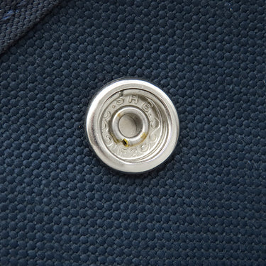 エルメス HERMES サックドパンサージュ グルーム ネイビー×オレンジ キャンバス トワルシェブロン 2WAYバッグ シルバー金具 紺 バイカラー ショルダー トート