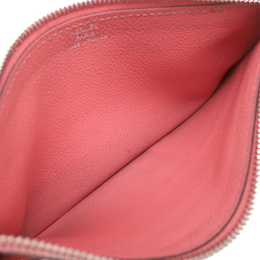 エルメス HERMES ドゴンデュオ ドゴンGM ローズアザレ エバーカラー 長財布 シルバー金具 ピンク