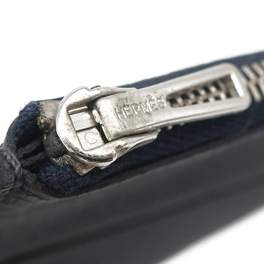 エルメス HERMES ドゴンデュオ ドゴンGM ブルーインディゴ トゴ 長財布 シルバー金具 紺