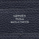 エルメス HERMES ドゴンデュオ ドゴンGM ブルーインディゴ トゴ 長財布 シルバー金具 紺
