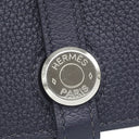 エルメス HERMES ドゴンデュオ ドゴンGM ブルーインディゴ トゴ 長財布 シルバー金具 紺