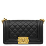 シャネル CHANEL ボーイシャネル スモール チェーン ブラック キャビアスキン ショルダーバッグ ヴィンテージ金具 黒