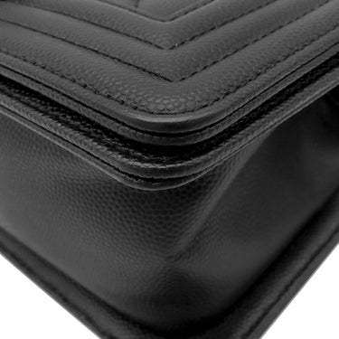 シャネル CHANEL ボーイシャネル スモール チェーン ブラック キャビアスキン ショルダーバッグ ヴィンテージ金具 黒