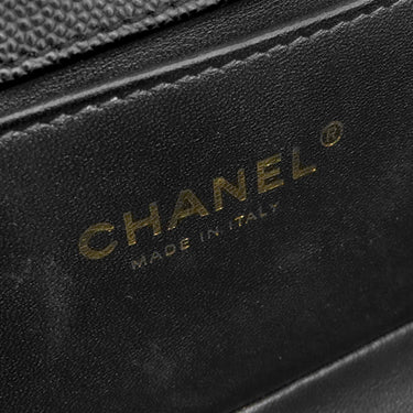 シャネル CHANEL ボーイシャネル スモール チェーン ブラック キャビアスキン ショルダーバッグ ヴィンテージ金具 黒