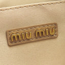 ミュウミュウ Miu Miu アルカディ マテラッセ レザー バッグ スモール サンドベージュ レザー 2WAYバッグ ゴールド金具 ミラーケース欠品