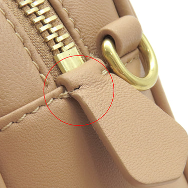 ミュウミュウ Miu Miu アルカディ マテラッセ レザー バッグ スモール サンドベージュ レザー 2WAYバッグ ゴールド金具 ミラーケース欠品