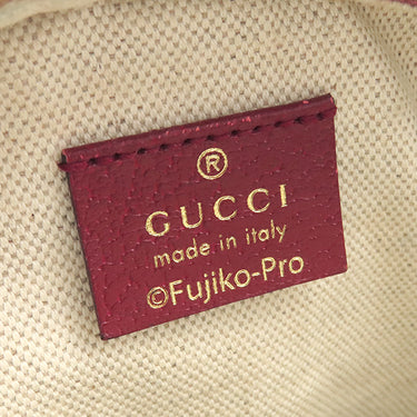 グッチ Gucci ドラえもん コラボ ミニGGスプリーム 625216 ベージュ×レッド レザー ミニGGスプリームキャンバス ショルダーバッグ ゴールド金具 DORAEMON