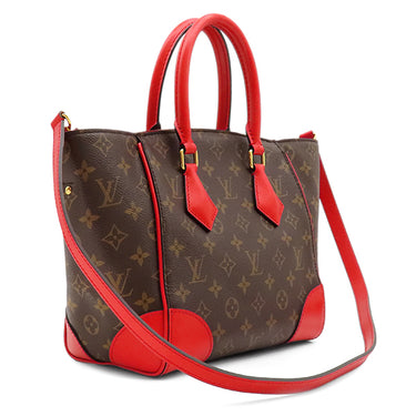ルイヴィトン Louis Vuitton フェニックス PM M41537 コクリコ モノグラムキャンバス 2WAYバッグ ゴールド金具 茶 赤 ハンドバッグ ショルダー