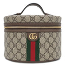 グッチ GUCCI コスメティック バニティ 611001 ベージュ×ブラウン GGスプリームキャンバス レザー ポーチ ゴールド金具 化粧ポーチ シェリー ウェブ