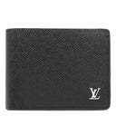 ルイヴィトン LOUIS VUITTON ポルトフォイユ ミルティプル M30295 ブラック タイガ 二つ折り財布 シルバー金具 黒