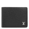 ルイヴィトン LOUIS VUITTON ポルトフォイユ ミルティプル M30295 ブラック タイガ 二つ折り財布 シルバー金具 黒