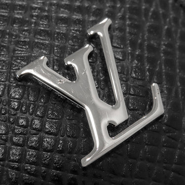 ルイヴィトン LOUIS VUITTON ポルトフォイユ ミルティプル M30295 ブラック タイガ 二つ折り財布 シルバー金具 黒