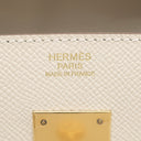 エルメス HERMES バーキン30 クレ ヴォーエプソン ハンドバッグ ゴールド金具 オフホワイト