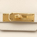 エルメス HERMES バーキン30 クレ ヴォーエプソン ハンドバッグ ゴールド金具 オフホワイト