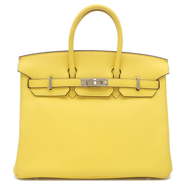 エルメス HERMES バーキン 25 ジョーヌナプル レザー トリヨンノビーヨ ハンドバッグ シルバー金具 黄色