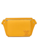 ルイヴィトン LOUIS VUITTON テイクオフ スリング M21419 サフラン グレインカーフレザー アエログラムレザー ボディバッグ シルバー金具 黄色 ショルダーバッグ