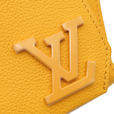 ルイヴィトン LOUIS VUITTON テイクオフ スリング M21419 サフラン グレインカーフレザー アエログラムレザー ボディバッグ シルバー金具 黄色 ショルダーバッグ