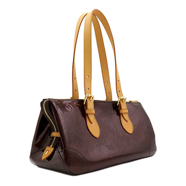 ルイヴィトン LOUIS VUITTON ローズウッド アヴェニュー M93510 アマラント モノグラムヴェルニ ハンドバッグ ゴールド金具 ショルダー