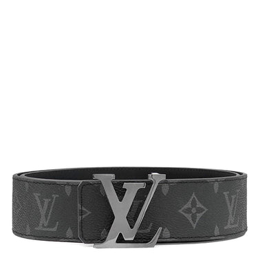 ルイヴィトン LOUIS VUITTON LV イニシャル 40MM リバーシブル 95/38 M9043 モノグラムエクリプス モノグラムエクリプス ベルト ガンメタル金具 サンチュール