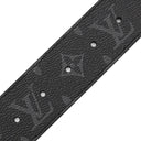 ルイヴィトン LOUIS VUITTON LV イニシャル 40MM リバーシブル 95/38 M9043 モノグラムエクリプス モノグラムエクリプス ベルト ガンメタル金具 サンチュール