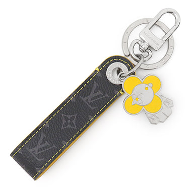 ルイヴィトン LOUIS VUITTON ドラゴンヌ ヴィヴィエンヌ M01469 ブラック×イエロー モノグラムエクリプス GP キーホルダー シルバー金具 チャーム
