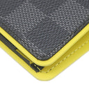 ルイヴィトン LOUIS VUITTON ポルトフォイユ ミュルティプル N63258 グラフィット×アニスイエロー ダミエグラフィットキャンバス 二つ折り財布