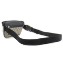 グッチ Gucci クロスボディバッグ 779877 ベージュ×ブラック GGスプリームキャンバス ボディバッグ シルバー金具 ウエストバッグ 黒