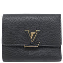 ルイヴィトン LOUIS VUITTON ポルトフォイユ カプシーヌ XS M68587 ノワール×ホットピンク レザー トリヨンレザー 三つ折り財布 ゴールド金具 黒 ピンク