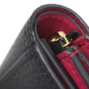 ルイヴィトン LOUIS VUITTON ポルトフォイユ カプシーヌ XS M68587 ノワール×ホットピンク レザー トリヨンレザー 三つ折り財布 ゴールド金具 黒 ピンク