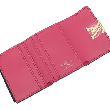 ルイヴィトン LOUIS VUITTON ポルトフォイユ カプシーヌ XS M68587 ノワール×ホットピンク レザー トリヨンレザー 三つ折り財布 ゴールド金具 黒 ピンク