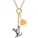 ルイヴィトン LOUIS VUITTON LV×YK コリエLV アイコニック インフィニティドット M01079 ブラック×ホワイト×ゴールド GP 樹脂系 ネックレス 白 黒 草間彌生