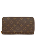 ルイヴィトン LOUIS VUITTON ジッピー ウォレット M42616 ブラウン モノグラムキャンバス 長財布 ゴールド金具 茶 ラウンドファスナー