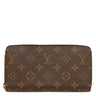 ルイヴィトン LOUIS VUITTON ジッピー ウォレット M42616 ブラウン モノグラムキャンバス 長財布 ゴールド金具 茶 ラウンドファスナー