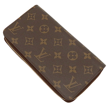 ルイヴィトン Louis Vuitton ジッピー ウォレット M42616 ブラウン モノグラムキャンバス 長財布 ゴールド金具 茶 ラウンドファスナー