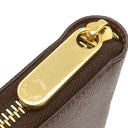 ルイヴィトン LOUIS VUITTON ジッピー ウォレット M42616 ブラウン モノグラムキャンバス 長財布 ゴールド金具 茶 ラウンドファスナー