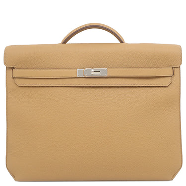 エルメス HERMES ケリー デペッシュ ビスキュイ トゴ ブリーフケース シルバー金具 ビジネスバッグ