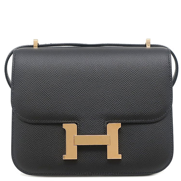 エルメス HERMES コンスタンス3 ミニ ブラック ヴォーエプソン ショルダーバッグ ローズゴールド金具 黒 ピンクゴールド金具