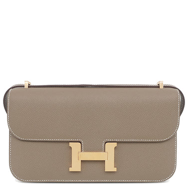 エルメス HERMES コンスタンスエラン ミロワール エトゥープ ヴォーエプソン ショルダーバッグ ピンクゴールド金具 2024年製
