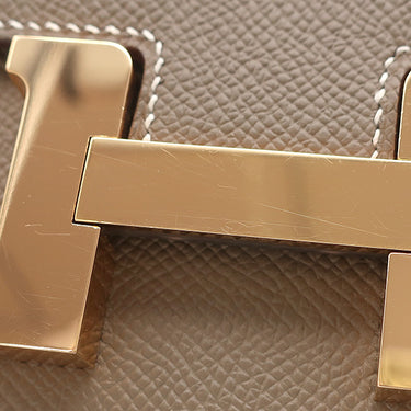 エルメス HERMES コンスタンスエラン ミロワール エトゥープ ヴォーエプソン ショルダーバッグ ピンクゴールド金具 2024年製
