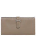 エルメス HERMES ベアンスフレ エトゥープ シェーブル 長財布 シルバー金具 グレージュ 二つ折り財布